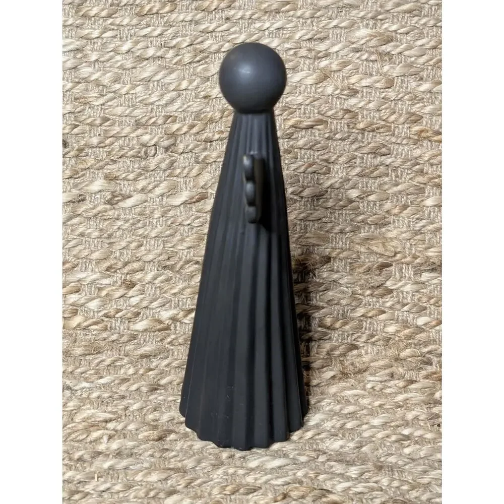 NEW! Black Guardian Angel Statue Ceramic Christmas Figurine Holiday Decor